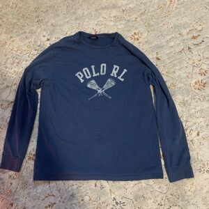 Polo by Ralph Lauren Navy Crewneck Tee with Logo Tag